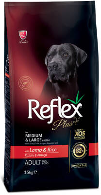 Reflex Plus Kuzu Etli Orta Büyük Irk Yetişkin Köpek Maması 15 Kg - 1