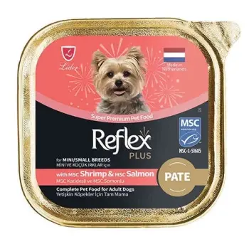 Reflex Plus Pate Karidesli Ve Somonlu Küçük Irk Köpek Yaş Maması 85 Gr - 1