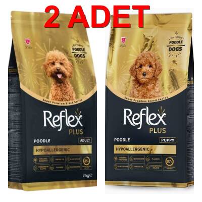 Reflex Plus Poodle 2 kg Yetişkin Köpek 1,5 kg Yavru Köpek Maması (2 Adet) - 1