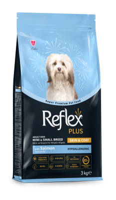 Reflex Plus Skin Coat Somonlu Mini ve Küçük Irk Yetişkin Köpek Maması 3 Kg - 1