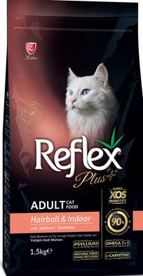 Reflex Plus Somonlu Hairball Indoor Yetişkin Kedi Maması 1,5 Kg - 1