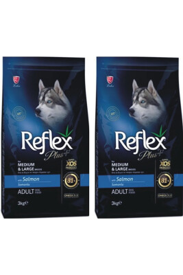 Reflex Plus Somonlu Orta Büyük Irk Yetişkin Köpek Maması 3 Kg (2 Adet) - REFLEX PLUS