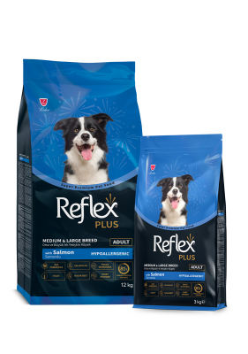 Reflex Plus Somonlu Orta Ve Büyük Irk Yetişkin Köpek Maması 3 Kg - 1