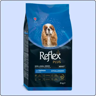Reflex Plus Somonlu Mini ve Küçük Irk Yetişkin Köpek Maması 8 Kg. - 1