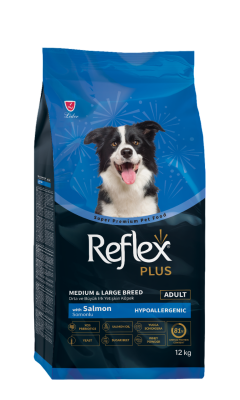 Reflex Plus Somonlu Orta Büyük Irk Yetişkin Köpek Maması 12 kg - 1