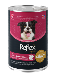 Reflex Plus Sos İçinde Et Parçacıklı Kuzu Etli Ve Tatlı Patatesli Yetişkin Köpek Konservesi 400 Gr (12 Adet) - REFLEX PLUS