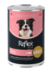 Reflex Plus Sos İçinde Et Parçacıklı Somonlu Yetişkin Köpek Konservesi 400 Gr (12 Adet) - REFLEX PLUS