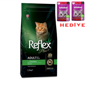 Reflex Plus Tavuklu Yetişkin Kedi Maması 1,5kg Yaş Mama Hediyeli - 1