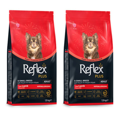 Reflex Plus X Small Breed Kuzulu ve Pirinçli Küçük Irk Yetişkin Köpek Maması 1,5 Kg (2 Adet) - 1