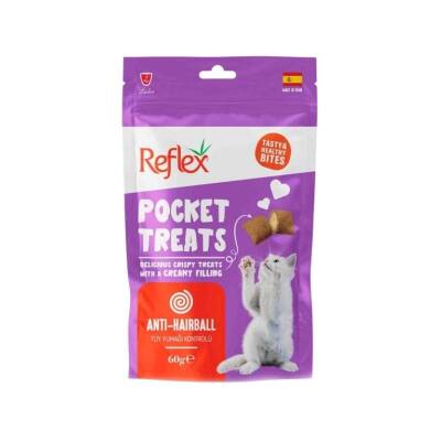 Reflex Pocket Treats Tüy Yumağı Kontrolü Kedi Ödül Maması 60 Gr - 1