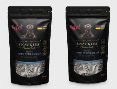 Reflex Snackies Morina Balık Derisi Küpleri 130 Gr Köpek Ödül Maması (2 adet) - 2