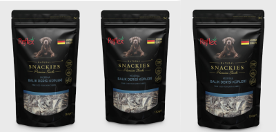 Reflex Snackies Morina Balık Derisi Küpleri 130 Gr Köpek Ödül Maması (3 adet) - 2