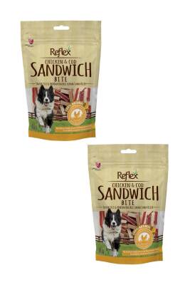 Reflex Sandwich Bite Tavuklu ve Morina Balıklı Köpek Ödül Maması 80G (2 Adet) - 1