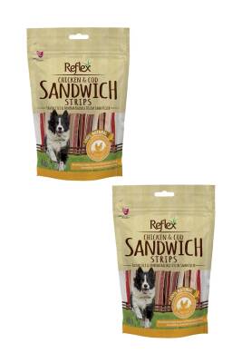 Reflex Sandwich Strips Tavuklu ve Morina Balıklı Köpek Ödül Maması 80G (2 Adet) - 1