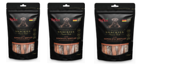 Reflex Snackies Füme Somon Etli Şeritler 170 Gr Köpek Ödül Maması (3 Adet) - 1