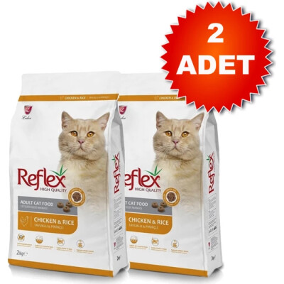 Reflex Tavuklu Yetişkin Kedi Maması 2 Kg (2 Adet) - REFLEX