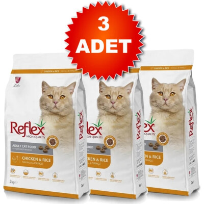 Reflex Tavuklu Yetişkin Kedi Maması 2 Kg (3 Adet) - REFLEX