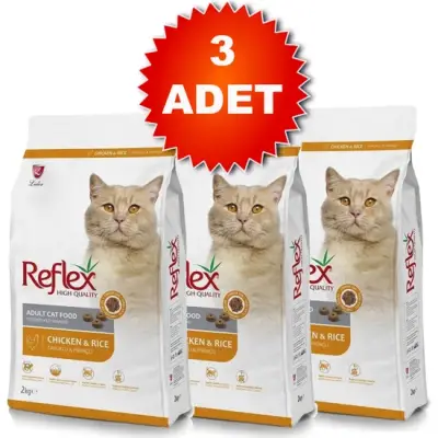 Reflex Tavuklu Yetişkin Kedi Maması 2 Kg (3 Adet) - 1