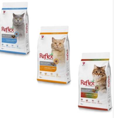 Reflex Yetişkin Karışık Kedi Maması Multicolor Tavuk Somon 2 kg (3 Adet) - 1