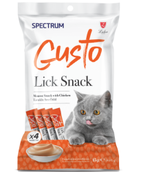 Spectrum Gusto Lick Snack Tavuklu Sıvı Kedi Ödül Maması 4x15 gr (10 Adet) - 1