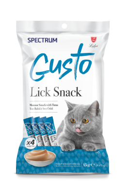 Spectrum Gusto Lick Snack Ton Balıklı Sıvı Kedi Ödül Maması 4x15 gr - 1