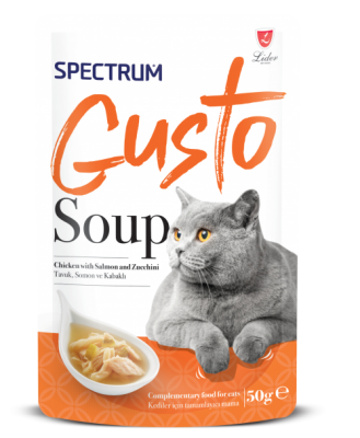 Spectrum Gusto Tavuk,Somon Ve Kabaklı Kedi Çorbası 50gr(2 ADET) - 1