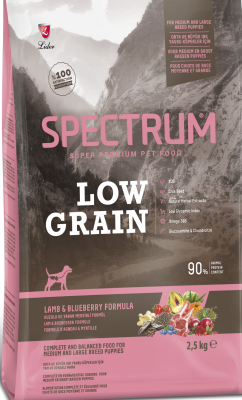 Spectrum Low Grain Kuzulu Ve Yaban Mersinli Orta Ve Büyük Irk Yavru Köpek Maması 2,5 Kg. - 1