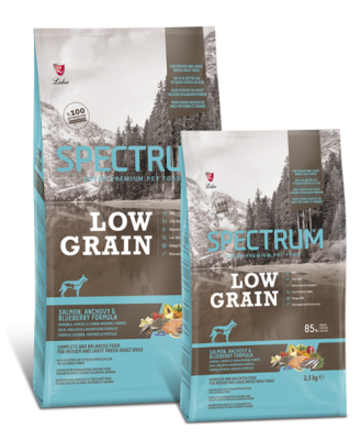 Spectrum Low Grain Somon Hamsi Ve Yaban Mersinli Orta Ve Büyük Irk Yetişkin Köpek Maması 2,5 Kg - 1