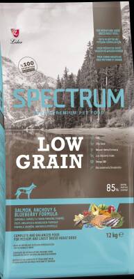 Spectrum Low Grain Somonlu Hamsili Yaban Mersinli Yetişkin Köpek Maması 12 Kg - 1