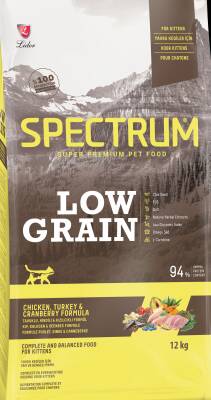 Spectrum Low Grain Tavuklu Hindili Kızılcıklı Yavru Kedi Maması 12 kg - 1