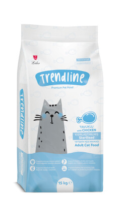 Trendline Kısırlaştırılmış tavuklu Kedi Maması 15 Kg - TRENDLİNE 