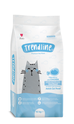 Trendline Kısırlaştırılmış tavuklu Kedi Maması 15 Kg - 1