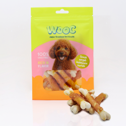 Wooc Tavuk Sargılı Kalsiyum Kemik Köpek Ödülü 75 Gr (12 Adet) - WOOC